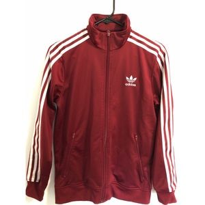 Maroon Adidas Track Jacket - Size M